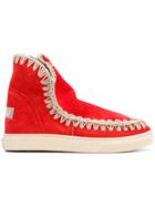 Mou Embroidered Detail Chunky Sole Boots