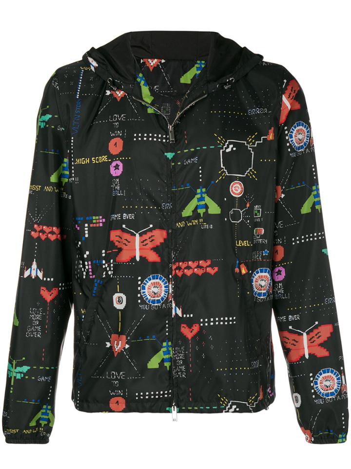 Valentino Hooded Lightweight Jacket - Black
