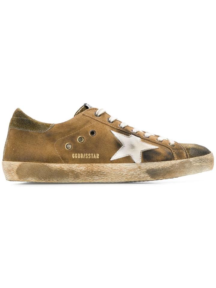 Golden Goose Deluxe Brand Superstar Distressed Sneakers - Brown