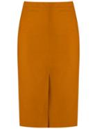Andrea Marques - Pencil Skirt - Women - Cotton/spandex/elastane - 44, Yellow/orange, Cotton/spandex/elastane
