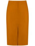 Andrea Marques - Pencil Skirt - Women - Cotton/spandex/elastane - 44, Yellow/orange, Cotton/spandex/elastane