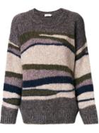 Closed Striped Oversized Jumper, Women's, Size: Xs, Brown, Wool/alpaca