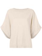 Agnona Batwing Sleeve Jumper - Nude & Neutrals