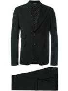 Dolce & Gabbana Formal Suit, Men's, Size: 52, Black, Cotton/spandex/elastane/viscose/virgin Wool