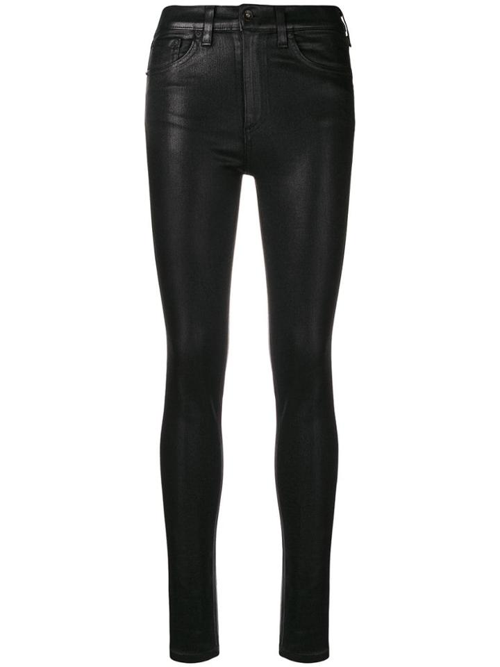 Rag & Bone Shiny Skinny Trousers - Black