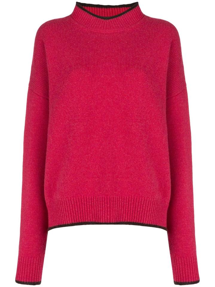 Marni Slouchy Two-tone Sweater - Pink & Purple