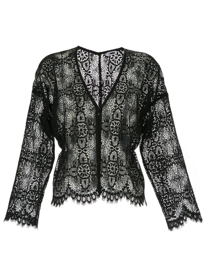 H Beauty & Youth Patterned Blouse - Black