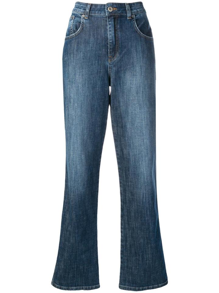 Gentry Portofino Wide-leg Jeans - Blue