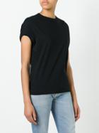Toga Cap-sleeve T-shirt, Women's, Size: 38, Black, Cotton