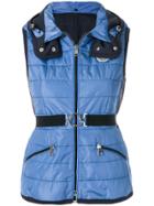 Moncler Belted Waist Gilet - Blue