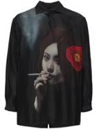 Yohji Yamamoto Smoking Girl Silk Shirt - Black