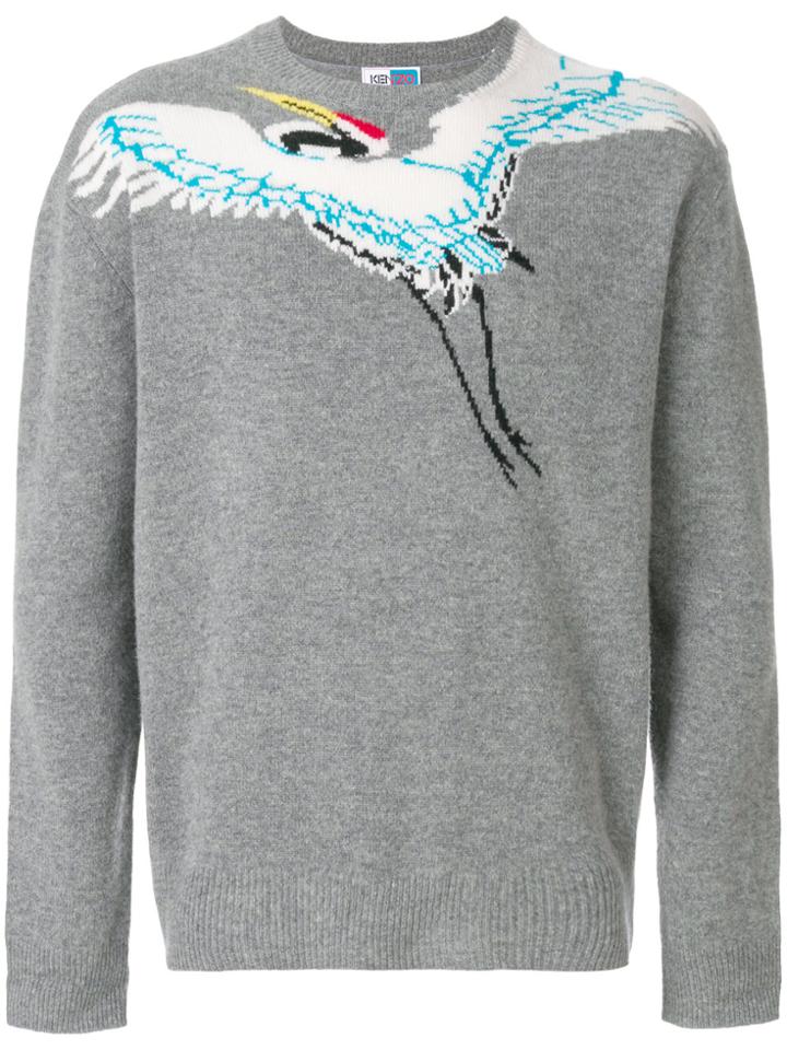 Kenzo Bird Patch Jumper - Grey
