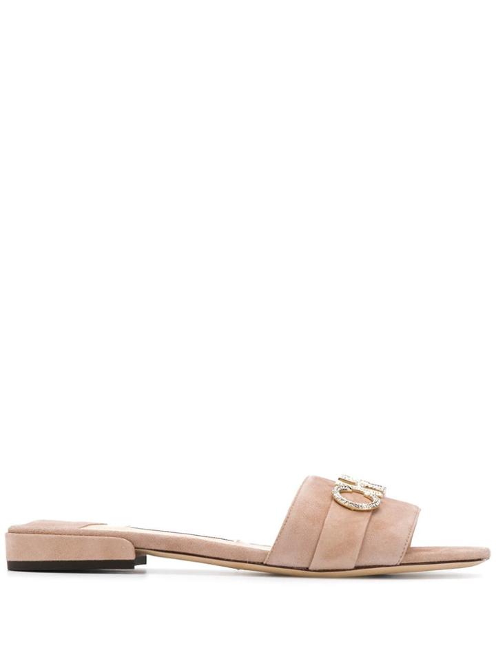 Jimmy Choo Joni Flat Sandals - Neutrals