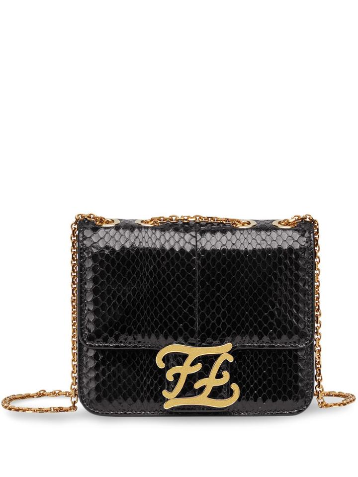 Fendi Karligraphy Cross Body Bag - Black