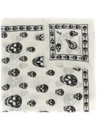 Alexander Mcqueen Skull Print Foulard - Black