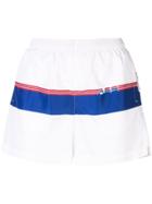 Adam Selman Sport Logo Stripe Track Shorts - White