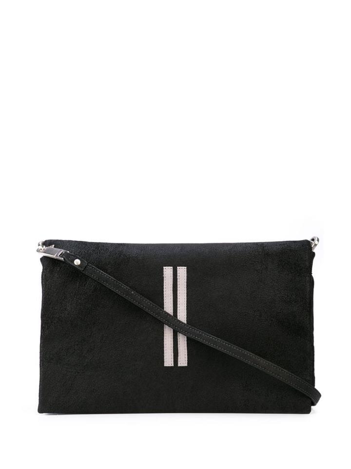 Rick Owens Appliqué Stripe Cross Body Bag - Black