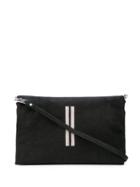 Rick Owens Appliqué Stripe Cross Body Bag - Black