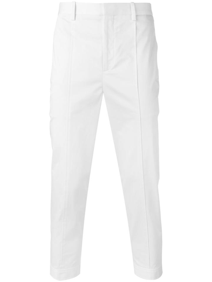 Neil Barrett - Tapered Trousers - Men - Cotton/spandex/elastane - 48, White, Cotton/spandex/elastane