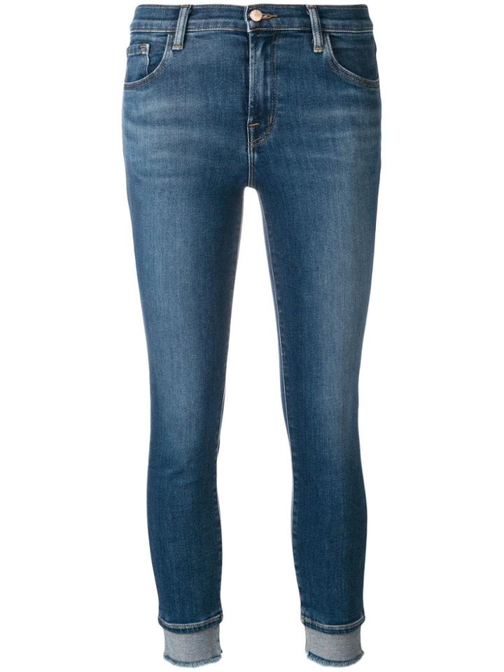 J Brand Double Hem Skinny Jeans - Blue