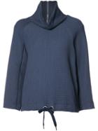 Rodebjer High Neck Sweatshirt, Women's, Size: Small, Blue, Viscose/cotton/polyamide