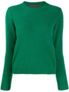The Elder Statesman Round Neck Jumper - Green