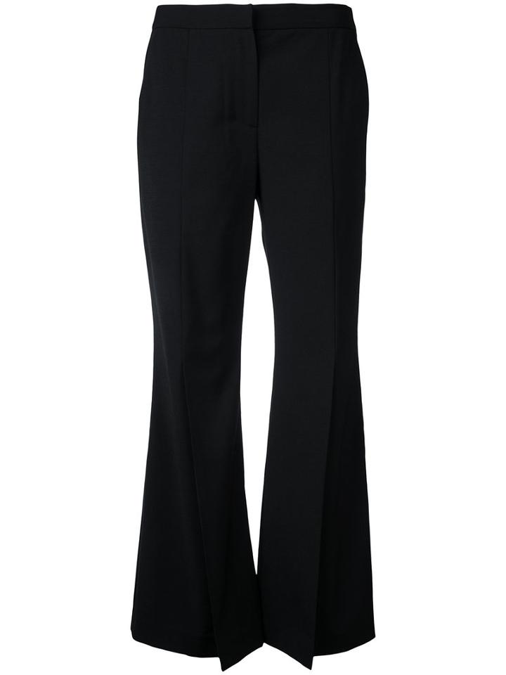 Goen.j - Smart Flared Trousers - Women - Polyester/polyurethane/wool - S, Black, Polyester/polyurethane/wool
