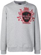 Omc Embroidered Crest Emblem Sweatshirt - Grey