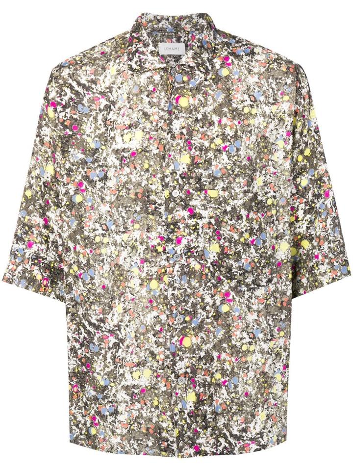 Lemaire Abstract Print Shirt - Green