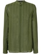 Comme Des Garçons Homme Plus Double Layered Stripe Shirt - Blue