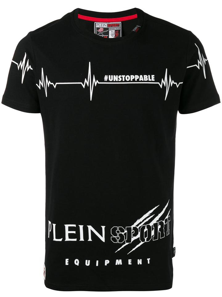 Plein Sport 'unstoppable' Print T-shirt, Men's, Size: Xl, Black