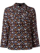 Aspesi - Geometric Print Pyjama Shirt - Women - Silk - 46, Women's, Blue, Silk
