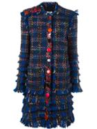 Msgm Embellished Bouclé Coat, Women's, Size: 44, Acrylic/nylon/polyester/wool