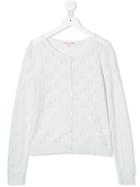 Bonpoint Embroidered Cherry Cardigan - Blue
