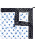 Alexander Mcqueen Floral Panel Scarf, Women's, Black, Silk/wool/acrylic
