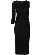 Yohji Yamamoto Cutout One Sleeve Dress - Black