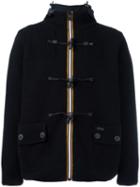 Bark Duffle Zipped Hooded Jacket, Men's, Size: Large, Black, Wool/polyamide