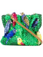 Jamin Puech - Sequined Shoulder Bag - Women - Silk/leather/viscose - One Size, Green, Silk/leather/viscose