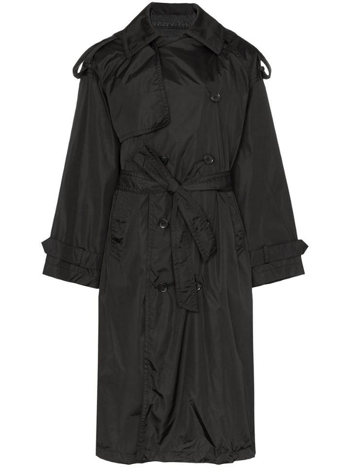 Juun.j Denim Front Parka Coat - Black