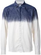 Taakk Concealed Fastening Dégradé Shirt, Men's, Size: 3, White, Cotton