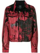Calvin Klein 205w39nyc Painted Print Denim Jacket - Red