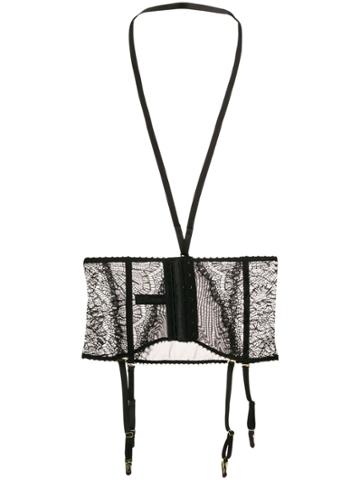 Maison Close Harnessed Lace Waist Cincher - Black