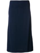 Être Cécile Wrap Midi Skirt - Blue