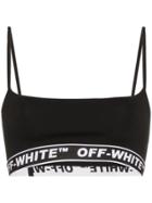 Off-white Ofwht Thin Strp Bra Top Logo Band - Black