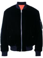 Mr. Gentleman 'ma-1' Bomber Jacket, Men's, Size: Medium, Blue, Rayon