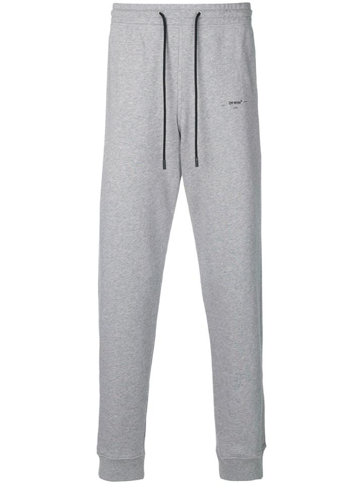 Off-white Arrow Print Track Trousers - Grey