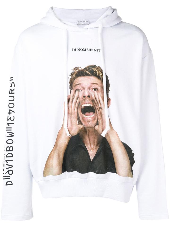 Ih Nom Uh Nit Bowie Logo Hooded Sweatshirt - White