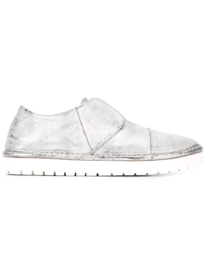 Marsèll Laceless Rubber Sole Loafers, Women's, Size: 37.5, Grey, Leather/rubber