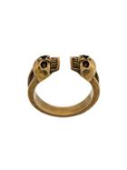 Alexander Mcqueen Skull Engraved Ring - Gold