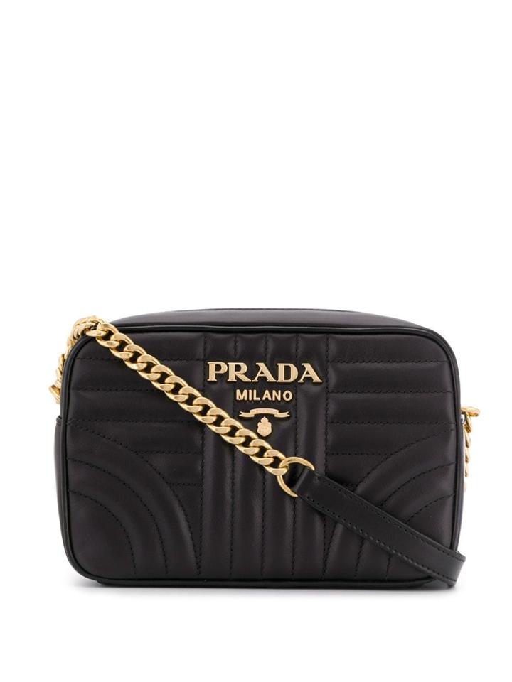 Prada Medium Diagramme Shoulder Bag - Black